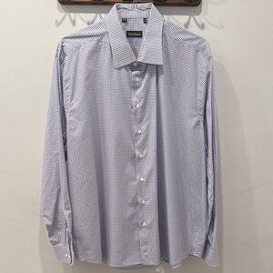 EUC Men's Blue Checkered Dress Shirt